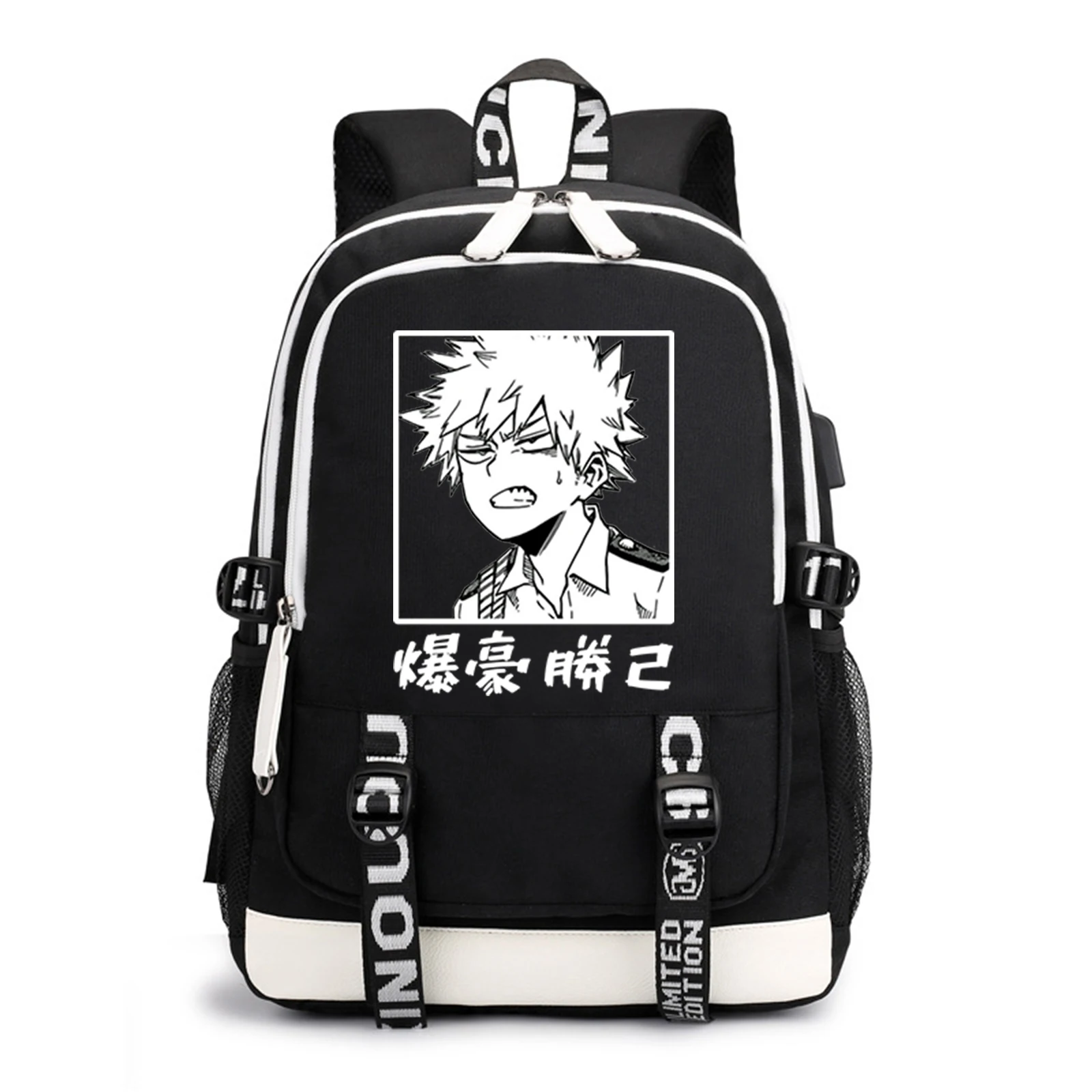 My Hero Academia Anime Backpack Bakugou Print Schoolbags High Capacity Shoulderbags MHA Cosplay Laptop Bags Travelbags 2021