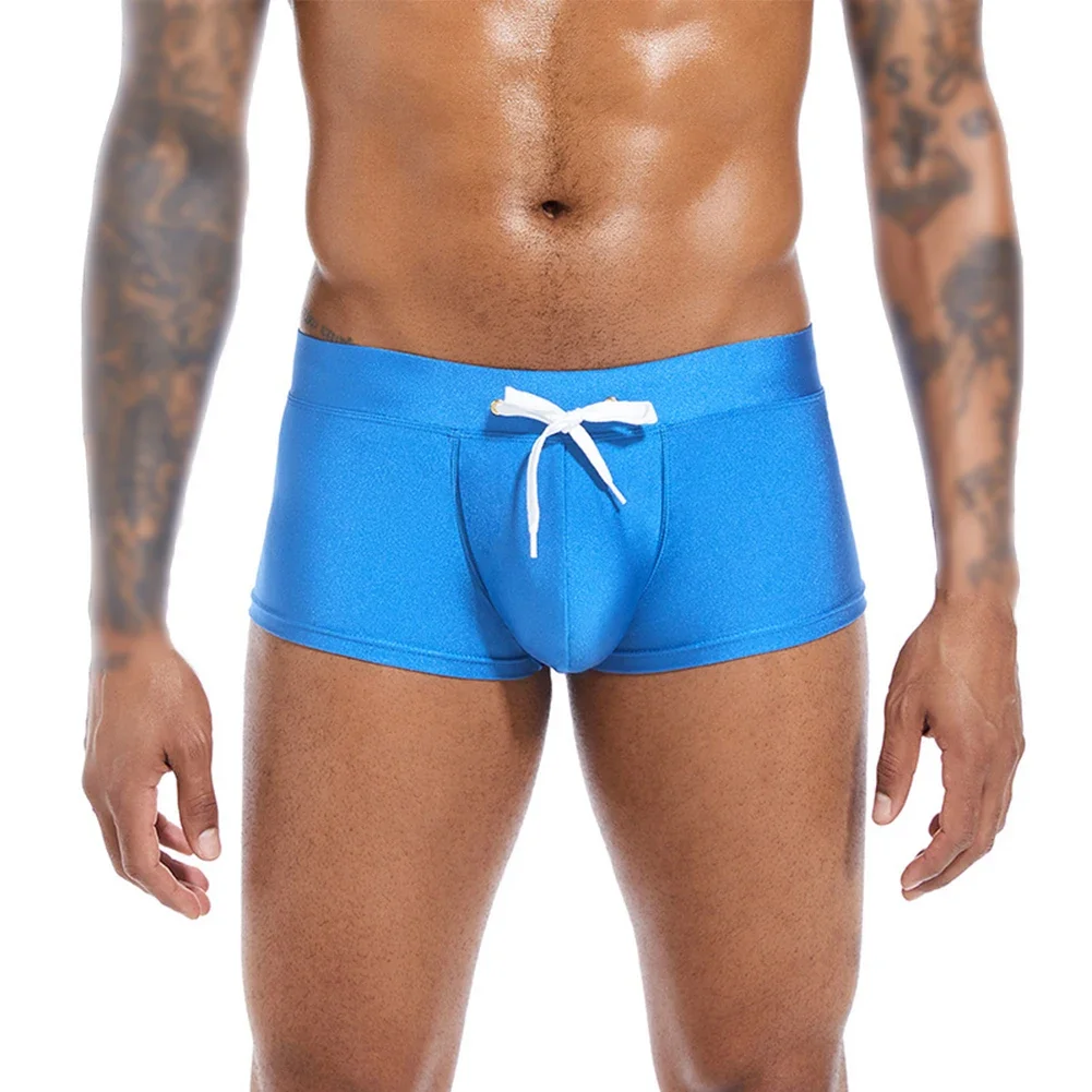 

Boxer Shorts Swimwear Bathing Suits Beach Wear Boxer Trunks Bulge Pouch Drawstring Male Sexy Man Surfing Shorts