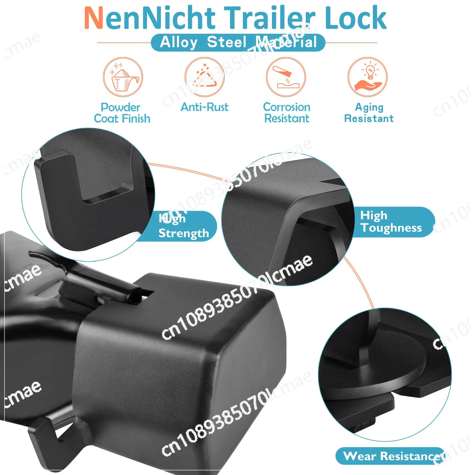 Trailer Hitch Lock, Rear Bar Trailer Lock, RV Yacht Hitch Lock Trailer Hitch