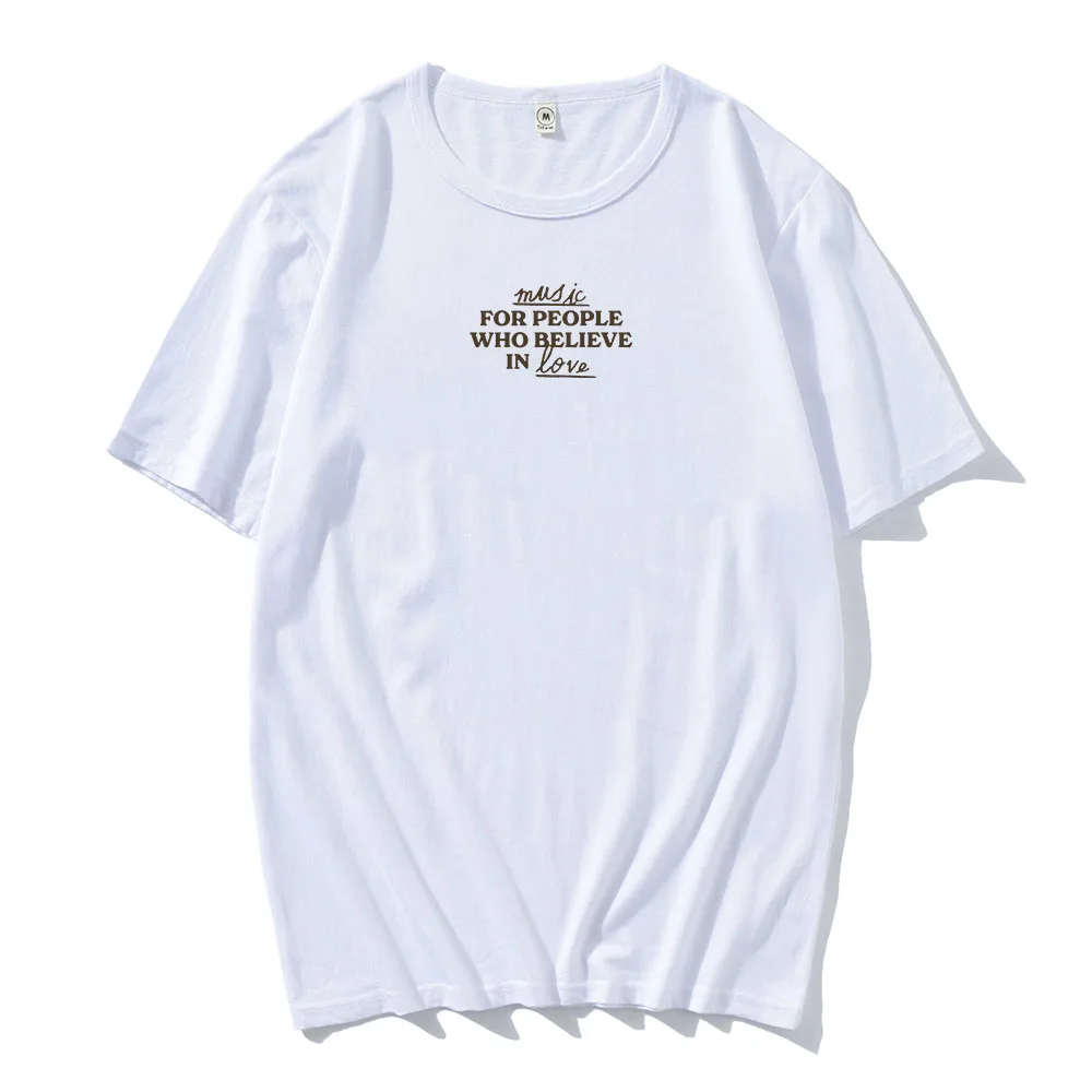 الموسيقى للأشخاص الذين يصدقون الحب تي شيرت للجنسين الشارع الشهير جو جوناس المغني قميص مطبوع س الرقبة الصيف القطن تي شيرت للرجال #1