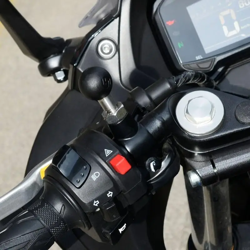 6XDF Handlebar Phone Holder Fixed Bracket Ball Base for Motorbike Rearview Mirror