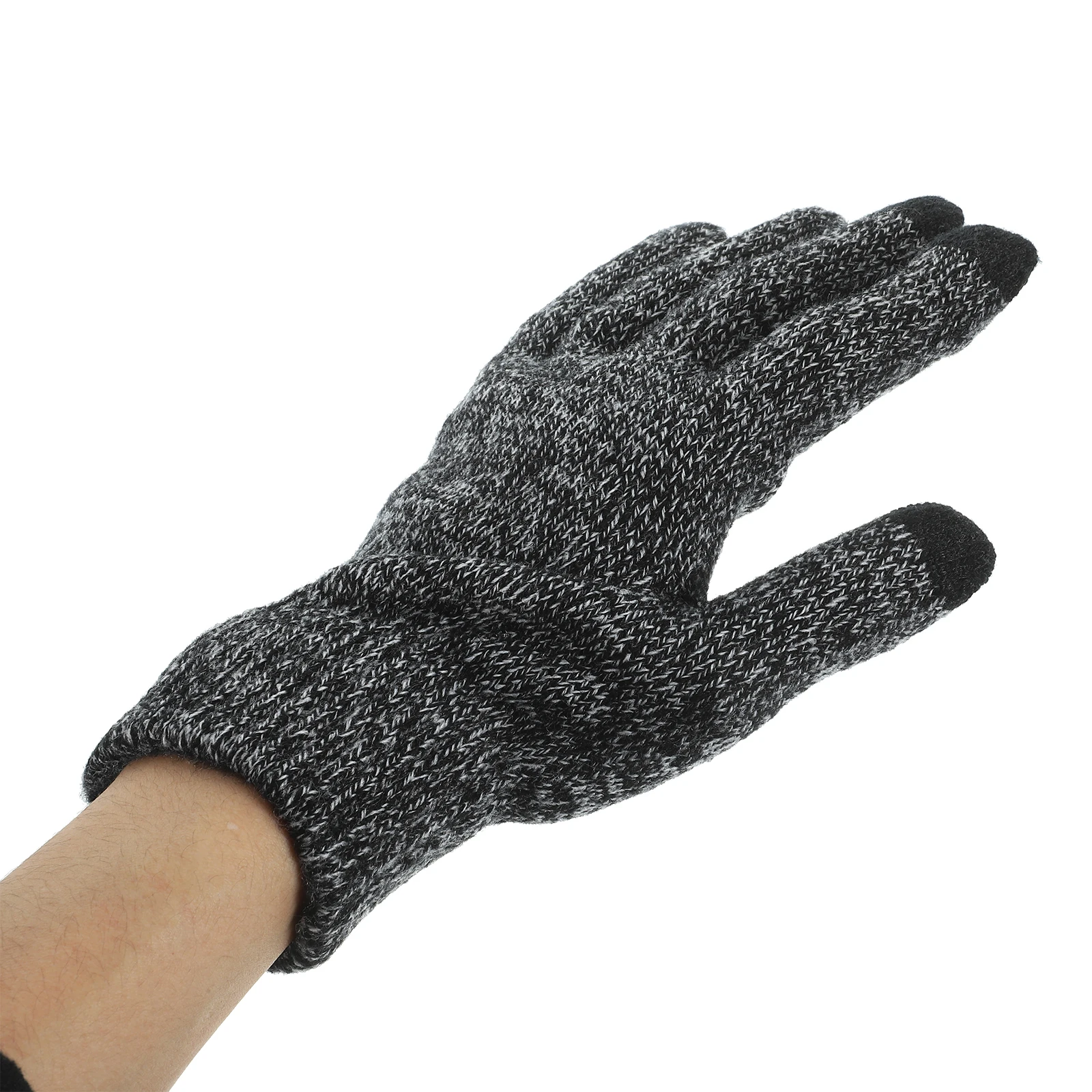 

Winter Thermal G1202 Gray Mens With Touchscreen Fingers Warm Knitted Warm Gloves Cycling Outdoor Skiing Biking Hunting Gloves