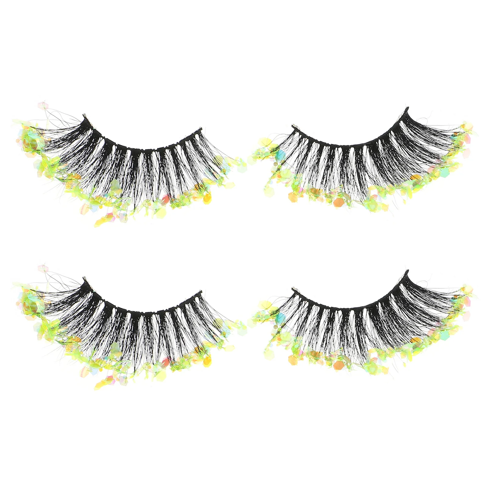 2 أزواج ثلاثية الأبعاد الترتر الرموش تمديد رموش اصطناعية حفلة العين الديكورات ماكياج الترتر الرموش الصناعية النساء العين اكسسوارات #6