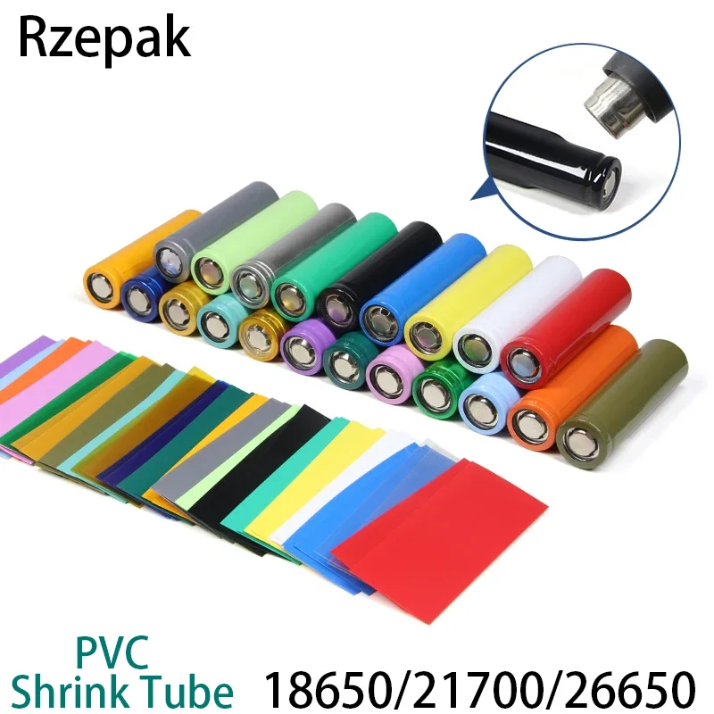 

20~300pcs PVC Heat Shrink Tube 18650/21700/26650 Lipo Battery Wrap Precut Insulated Film Cover Lipo Battery Sleeve Casing