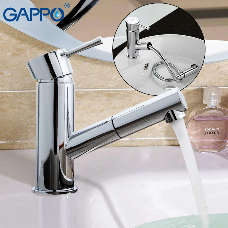 

GAPPO bathroom basin faucets basin mixer sink faucet Pull Out bathroom water mixer Chrome brass Modern Washbasin faucets