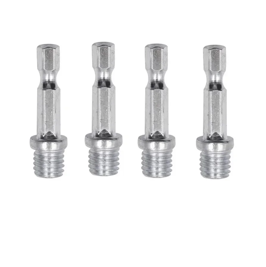 

2pc 1/4 Hexagon Connecting Rod Adapter Drill Chuck M10 Polishing Disc Connection Drill Angle Grinder Connecting Rod Screw