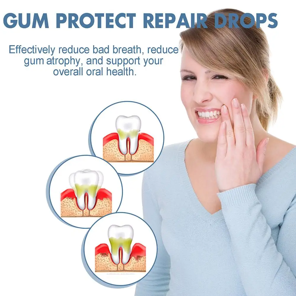 30ML Quickly Gum Repair Serum Drops Relief Periodontal Toothache Gum Protect Repair Drops Teeth Whitening Toothpaste Oral Care