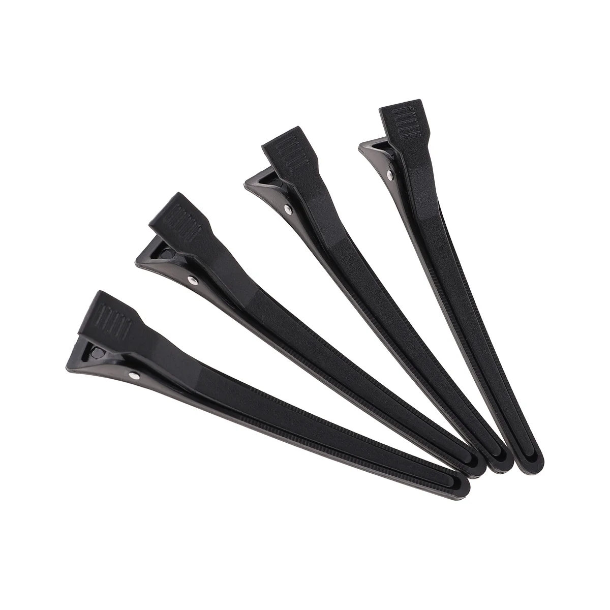 

12 шт., легкие термостойкие зажимы в виде утконоса, маленький размер, удобные для переноски черные заколки для чемодана, пластиковые заколки для волос