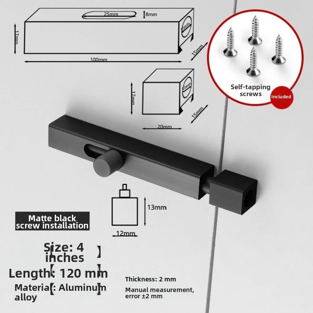 3/4 Zoll Türriegel Fangschloss Diebstahlsicherung Türschnalle Haspe Aluminiumlegierung Verdickte Türschloss Schnalle Schiebetür