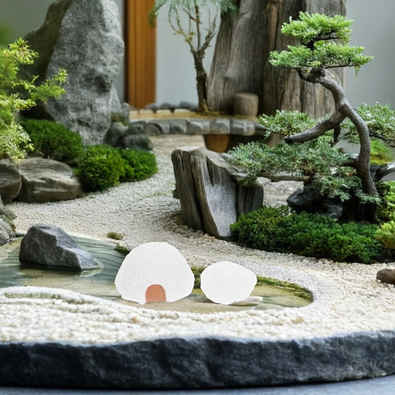 

10Pcs Micro Landscape Resin Miniature House Snow Scene Decorations Arctic Decor for Fairy Gardens Home Desks Bookshelves Winter