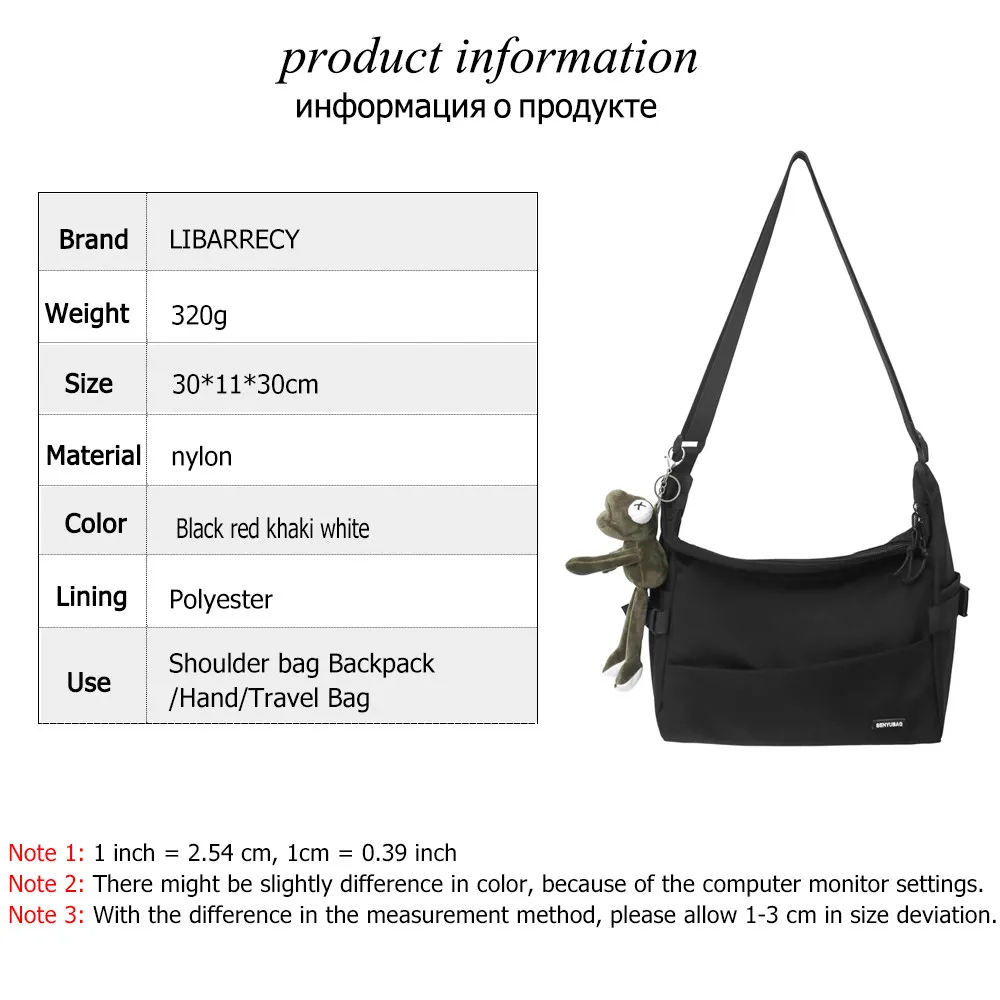 Fashion Women Canvas Shoulder Bags Youth Girs Casual Ladies Large Capacity Crossbody Bags Solid Handbag Messenger Bags for Women