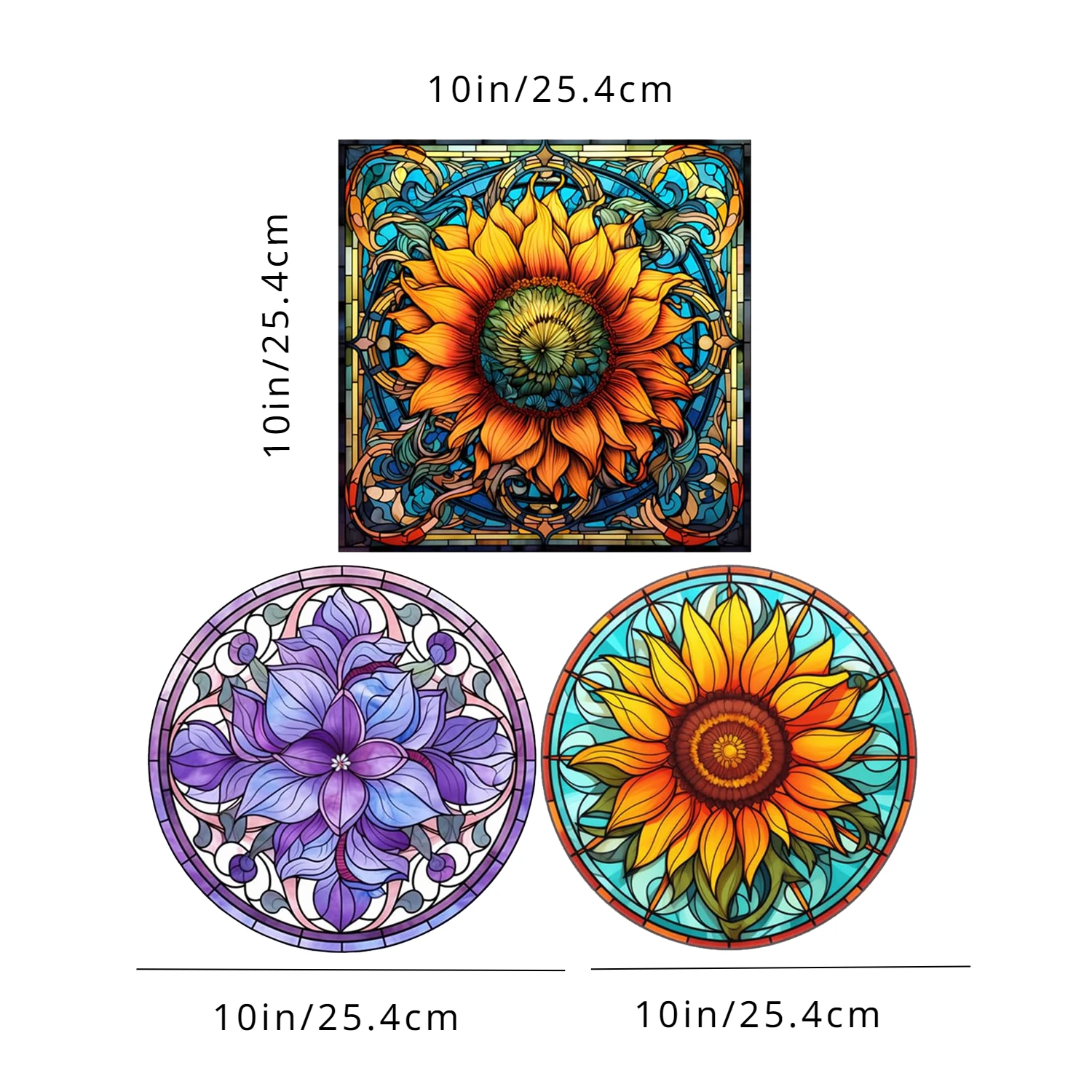 ملصقات كهروستاتيكية للنوافذ والزهور ، شارات زجاجية ثابتة ، فينيل غرفة المعيشة ، مانع للتصادم ، ديكور المنزل ، 1: 1000