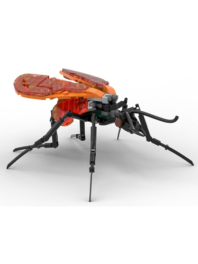 

MOC creative insect animal wolf spider hawk bee orchid mantis model assembly building block toy children's birthday gift