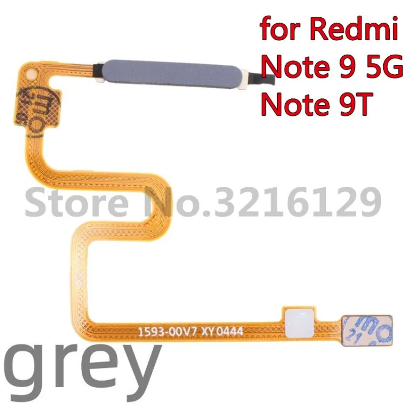 100% Original For Xiaomi Redmi Note 9 9T 9S Pro 4G 5G Fingerprint Sensor Home Return Key Menu Button Flex Ribbon Cable