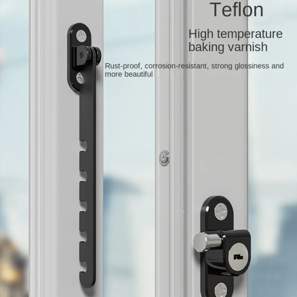 Window Opening Limit Size Wind Brace Inside Opening Multigear Window Stopper Firm with Screws Anti-fall Safety Lock