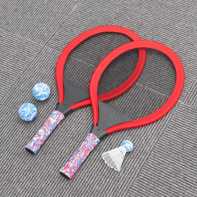 Eva Durable Kids Tennis Rackets Set Lightweight Children Beach Ball Sports Game Plastic Outdoor Racquet Sports Multi 6