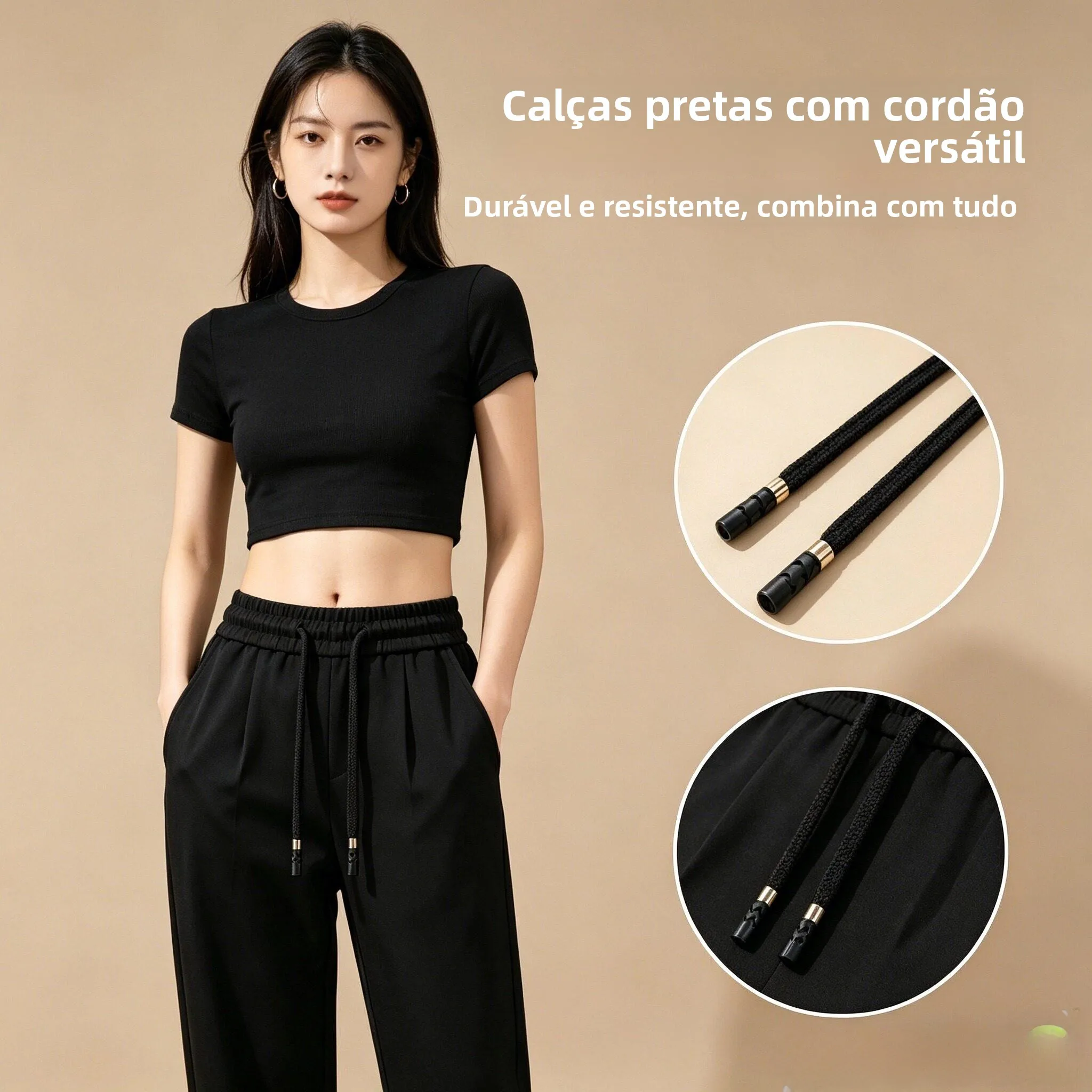 ladies'-metal-buckle-sporty-short-pants-decorative-round-head-rope-replacement-belt-accessories-versatile-tie-up-parts