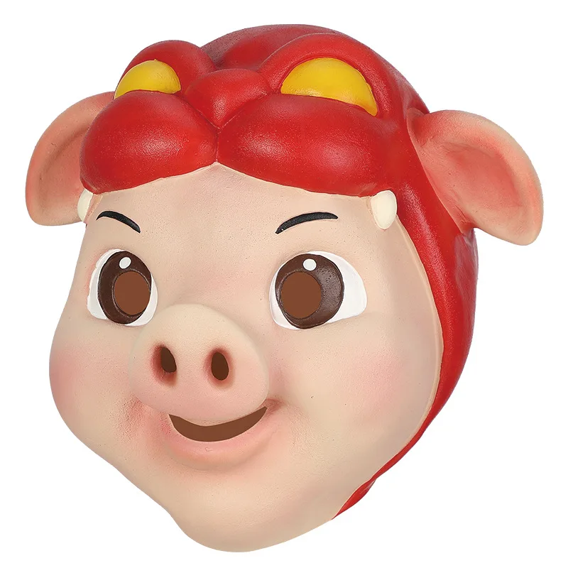 Schweinemaske Halloween Tier-Cosplay-Maske | Maskerade-Party Kostümzubehör Requisiten – Detail 1