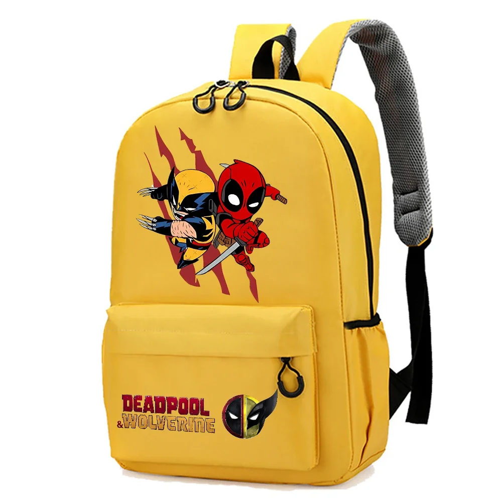 Marvels Deadpool Wolverine plecak dla dzieci nastolatek tornister Cartoon Anime plecak Bookbag tornister studencki Mochila