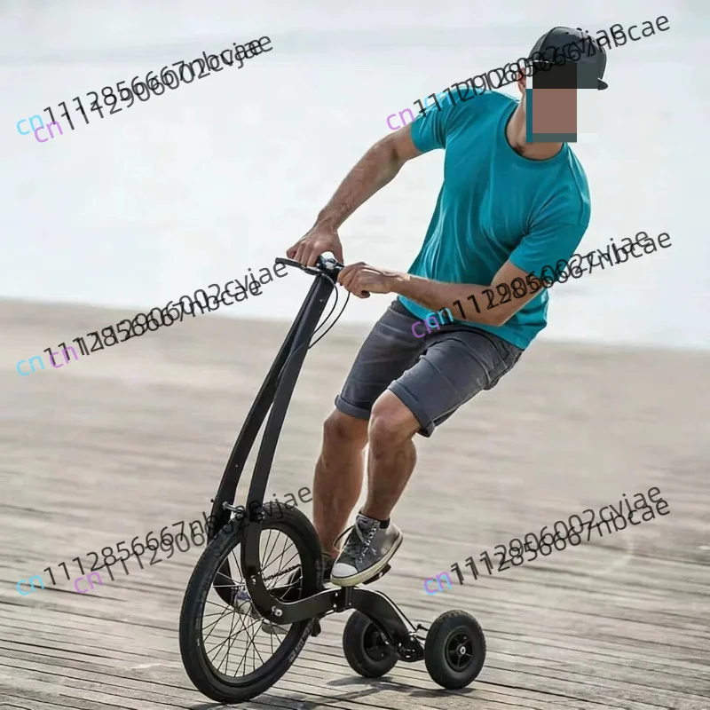 Asia's popular Halfbike is a standing three-wheeled sports bike that folds