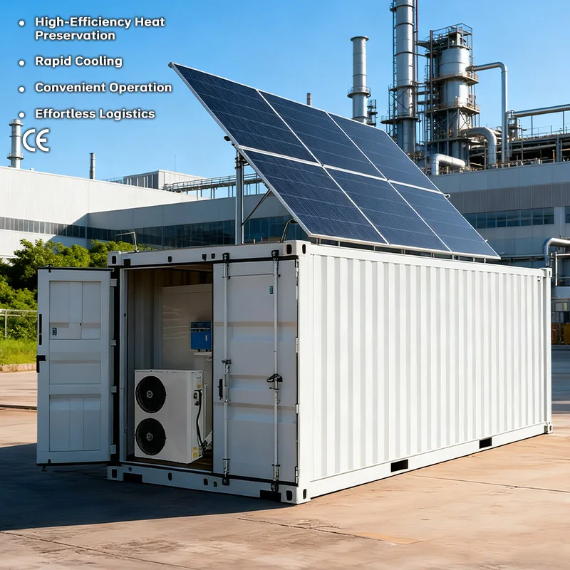 20ft Hotel Catering Commercial Solar Container Cold Room Self-Sufficient Solar System Avoids Power Outage Ruin Of Premium Frozen