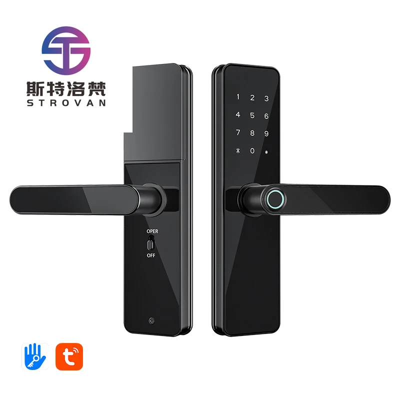 

STLF SOURCE PRICE Wood Door Lock Qr Code Smart Appliances Access Control System Privacy Smart Door Lock for Sliding Door