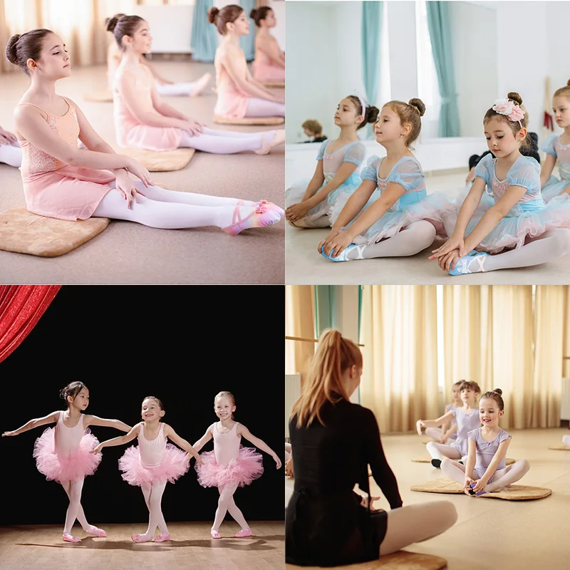สาวหนังเงารองเท้าบัลเล่ต์แยก Sole No-Tie เต้นรําโยคะรองเท้าแตะสําหรับสาวเด็กวัยหัดเดินผู้หญิงบัลเล่ต์เต้นรํา