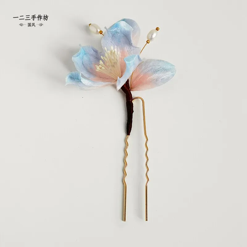 original-yuexiayan-intangible-heritage-velvet-u-hairpin-new-chinese-style-hair-accessory-for-women