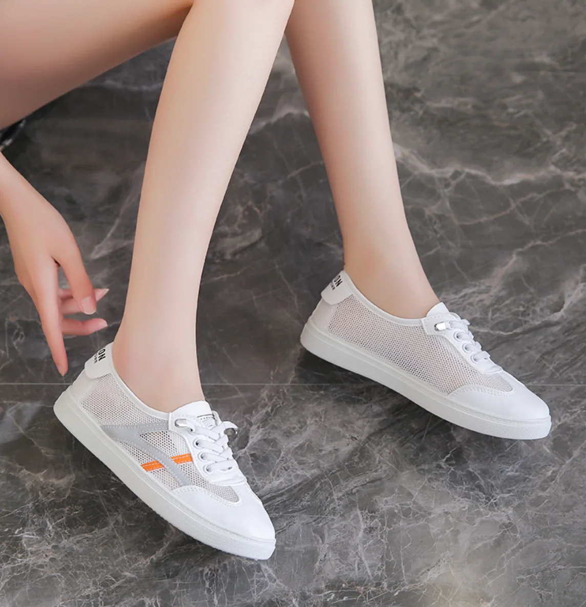 2024 new arrival women fashion high quality white shoes summer shoes