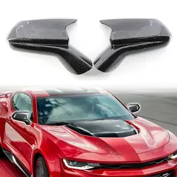 For Chevy Camaro LT/SS/RS/ZL1 2016-2022 Rearview Side Mirror Cover Wing Cap Exterior Door Rear View Case Trim Carbon Fiber Look