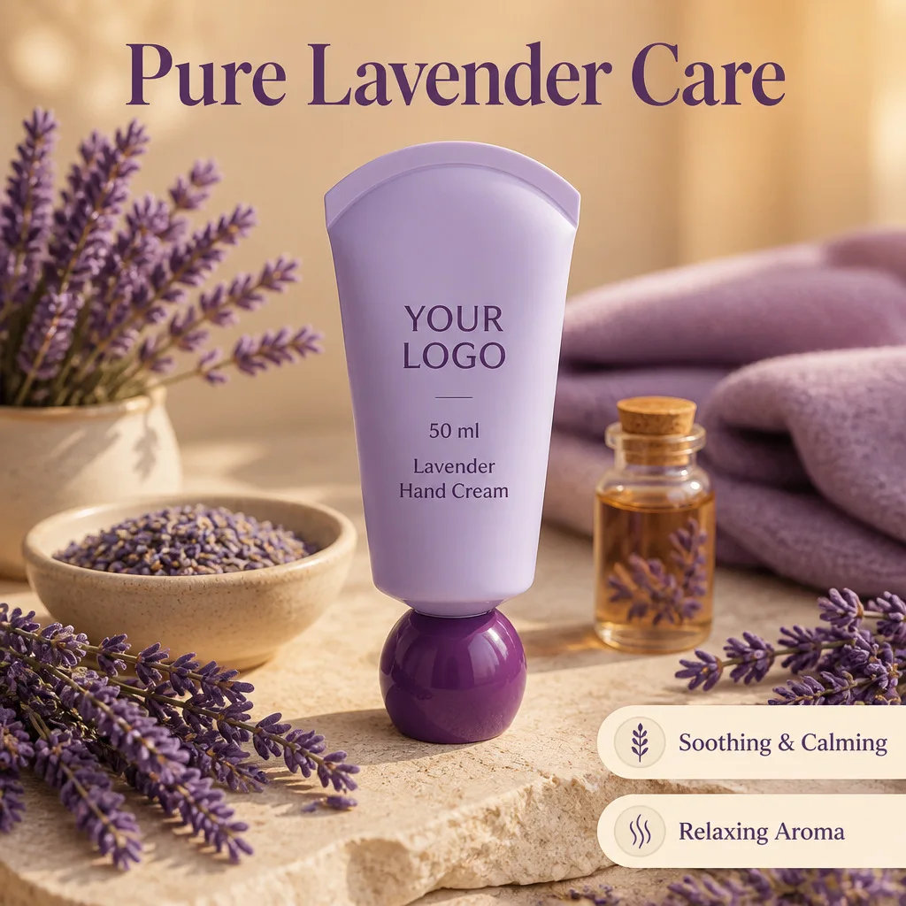 50ml Hand Cream Custom Logo Lavender Flavour Wholesale Long Lasting Moisturizing Hydrating Smooth Private Label Vegan Makeup