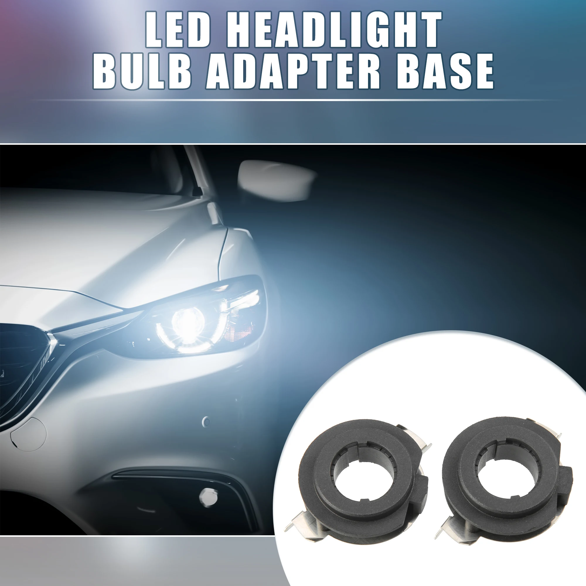 X Autohaux H7 LED Headlight Bulb Holder Adapter Socket Base Holders Clip for BMW E60 ML450 ML500 GLA63 AMG GL350 E350 ML350 GTI