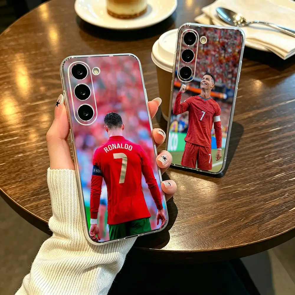 F-Football C-CR7 R-Ronaldo 7   Phone Case For Samsung A25 A15 A05 A54 A34 A24 A14 Transparent Silicone Phone Cover