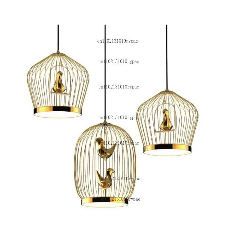 Suitable for American style birdcage chandelier creative bar and restaurant lighting Italian designer bar table lamp Nordic mode