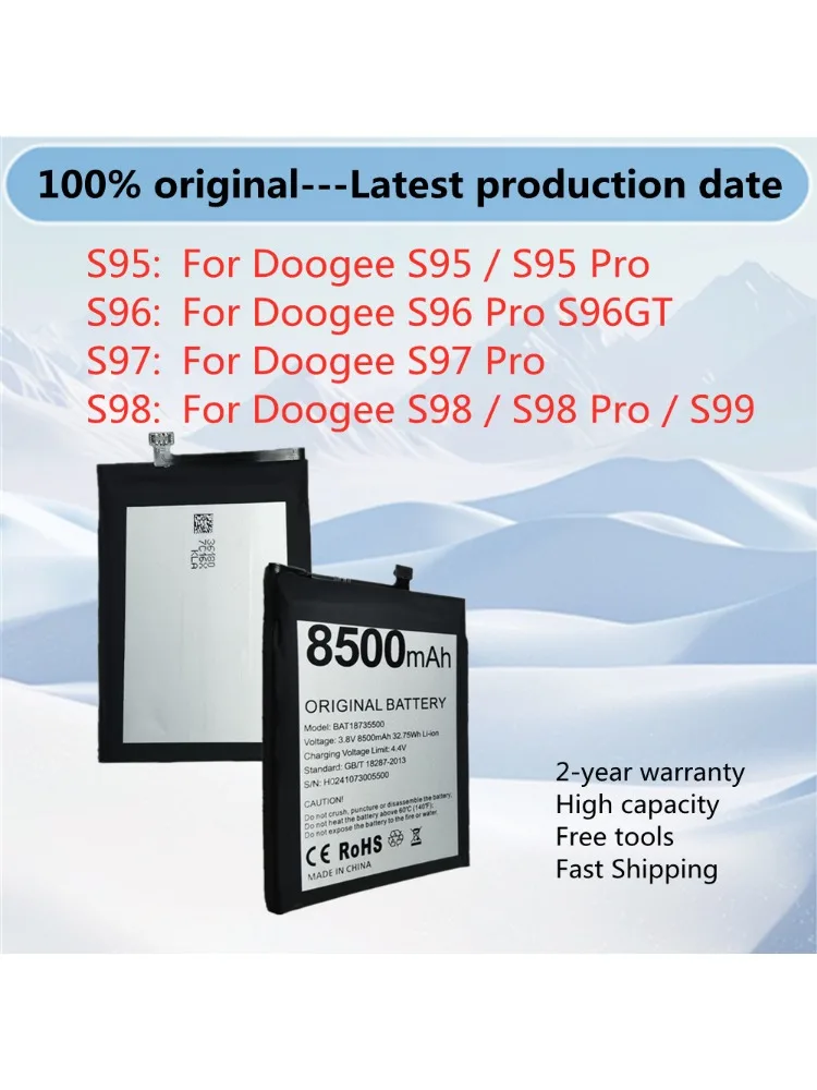 Oryginalna bateria do Doogee S97 Pro S97Pro BAT21ZN1318500 S98 Pro S98Pro S99 BAT19M105150 S96 Pro S96Pro S96GT S95 Pro S95Pro — zdjęcie produktu 5