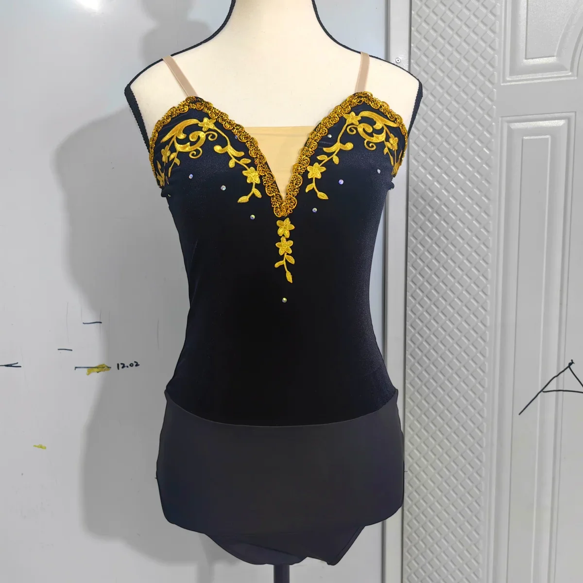 Black Bodices Dance Costume Velvet Corset Tops Girls Classical Ballet Tutu Leotard For Kids