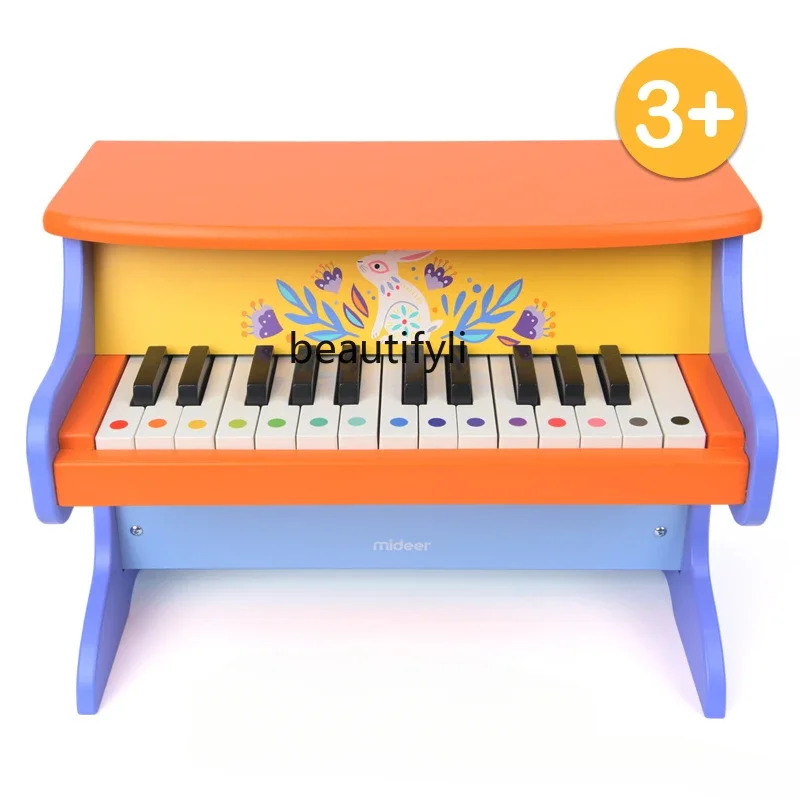 

Electronic piano Mini wooden children's toy can play baby girl beginner small musical instrument