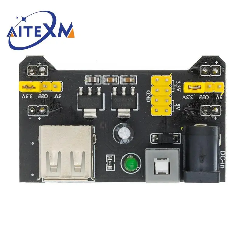 3.3V/5V MB102 Breadboard Power Nodule+MB-102 830 Points Solderless Prototype Bread Board Kit +65 Flexible Jumper Wires