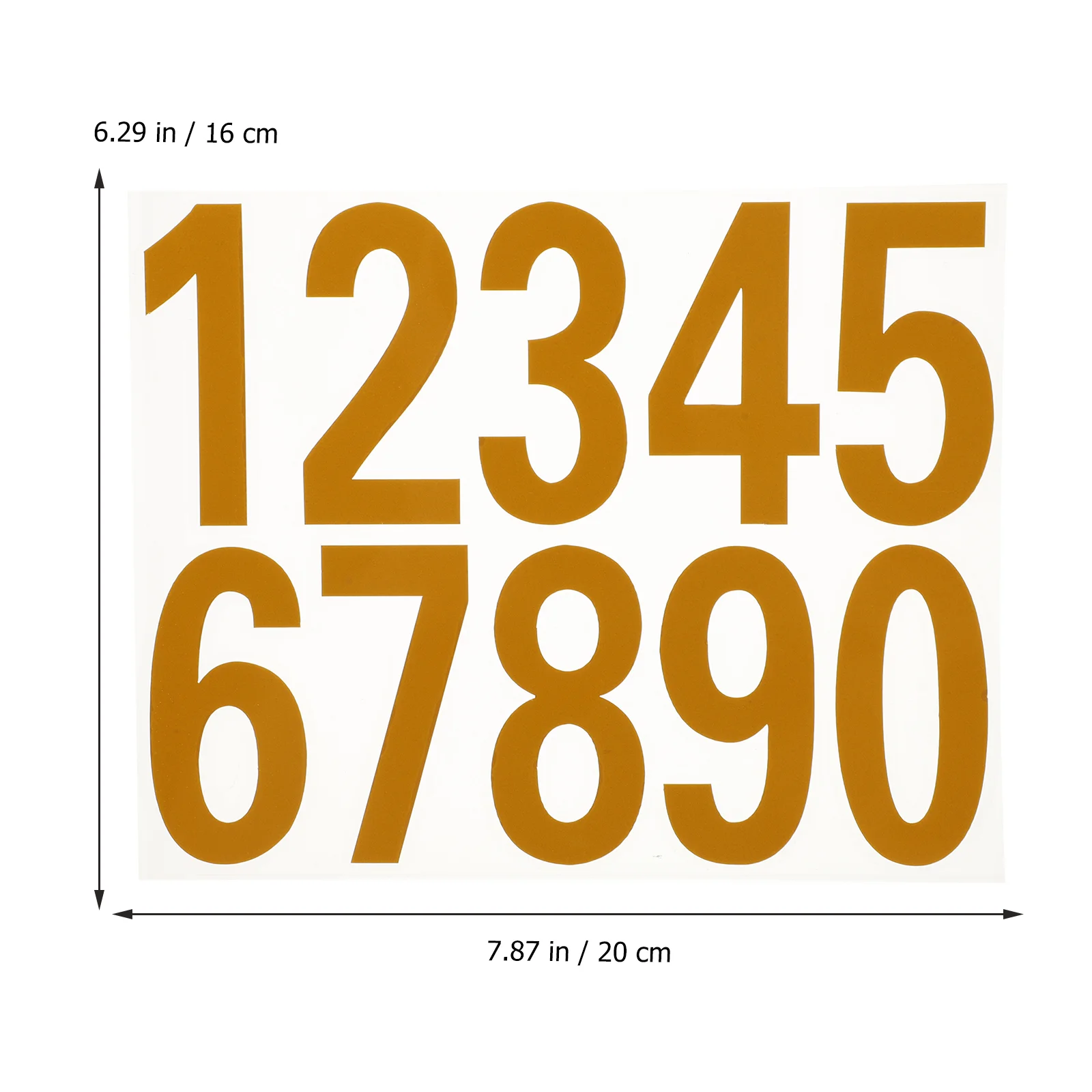 Vinyl Number Stickers Digital Bumper for Cars Reflective Numbers Door Mailbox Decal Black