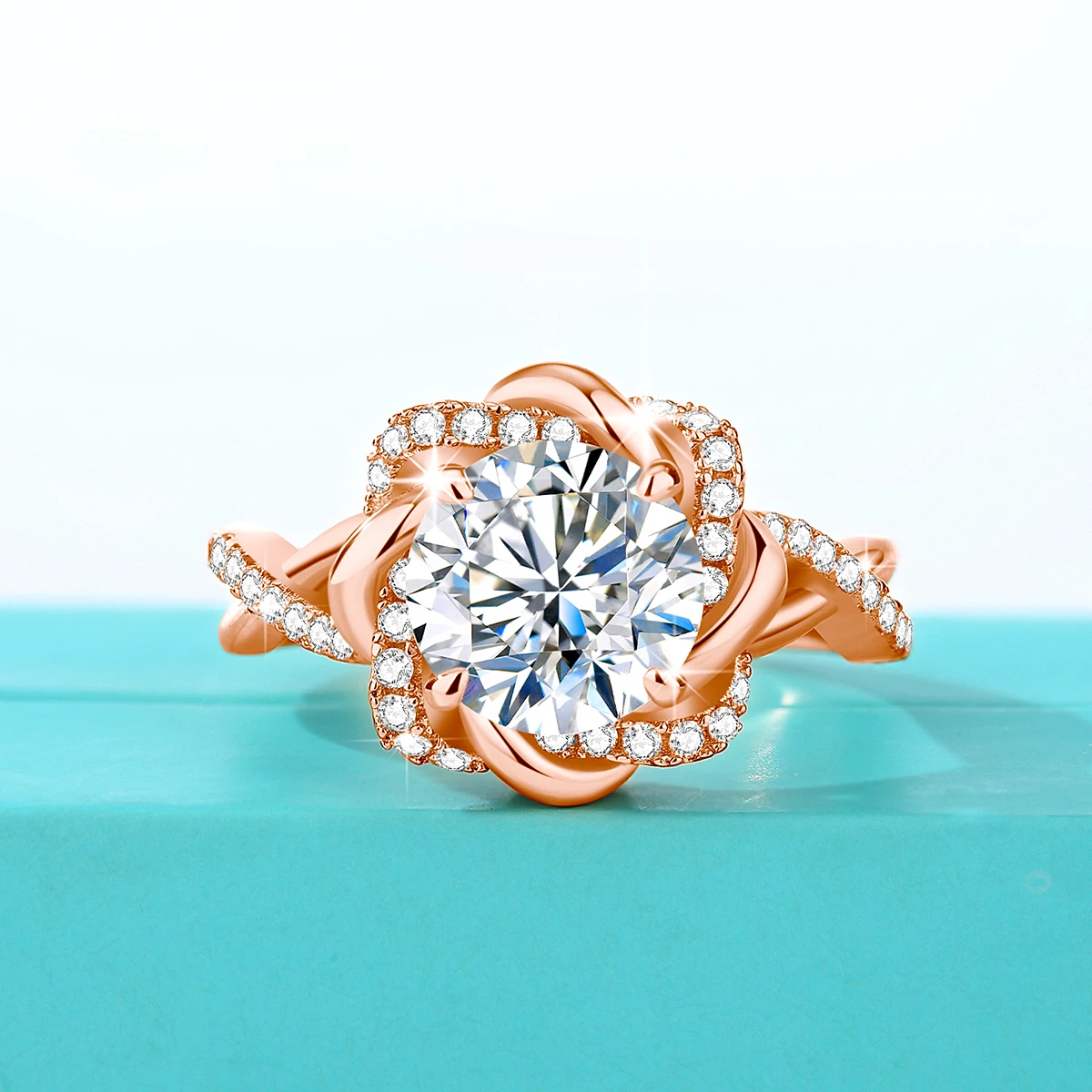 Redwood Brand Star Of David Ring With 3ct Moissanite Stone 100% Silver 925 Luxury Design Jewelry For Women With Certificate Sale