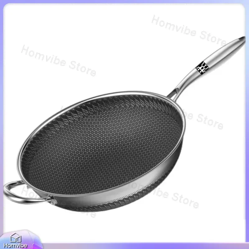 Nonstick Frying Pan Heavy Duty Stainless Steel Cookware Set with Ergonomic Handle for Induction Gas Stovetop Kitchen