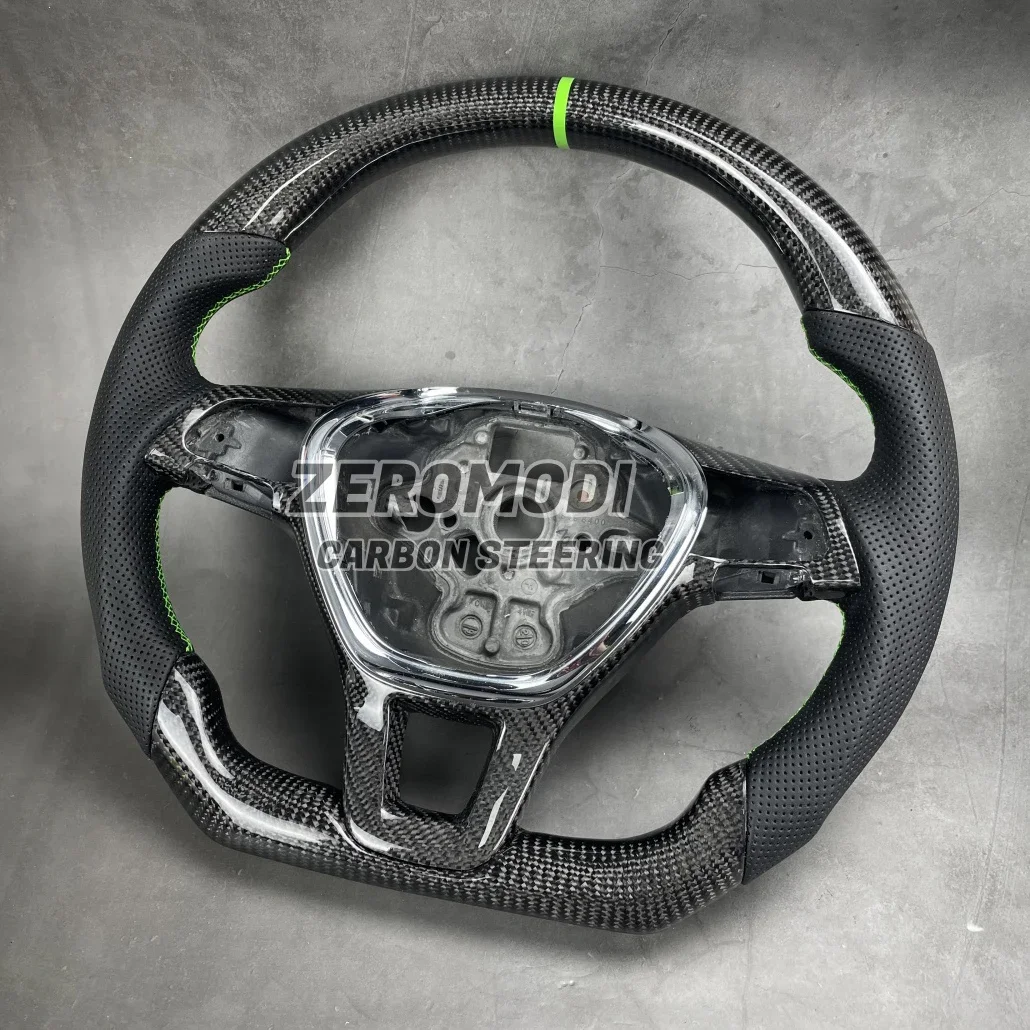 Real Carbon Fiber Leather Steering Wheel Custom Sport Replacement For VW Golf 7 TSI TDI Amarok V6