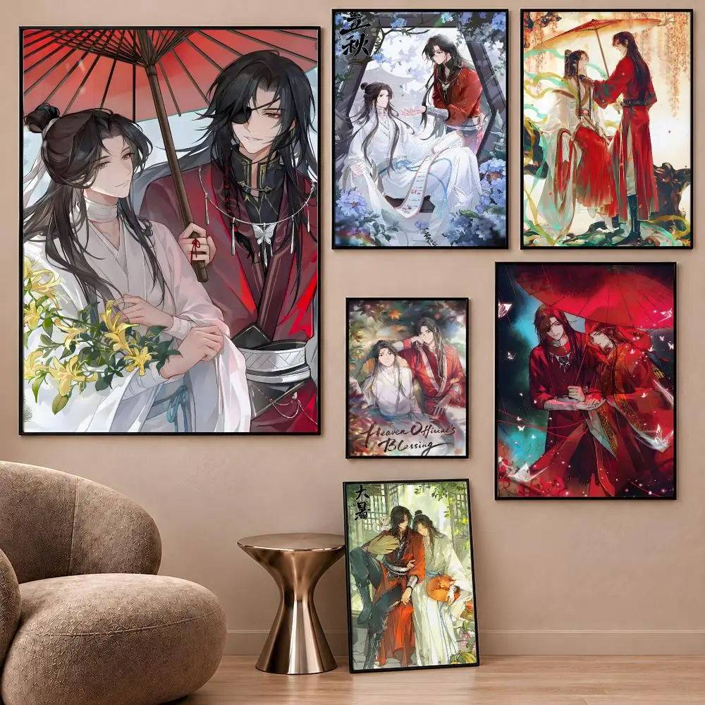Xie Lian Hua Cheng TGCF San Lang Donghua Poster Aesthetic Wall Art Poster HD Waterproof PP Self Adhesive Bedroom Dorm Room Decor