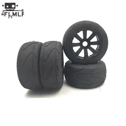 Front or Rear on Road Wheel Bald Tire Set Fit for 1/5 HPI ROVAN ROFUN KM BAJA 5B SS Truck Rc Car Toys Parts