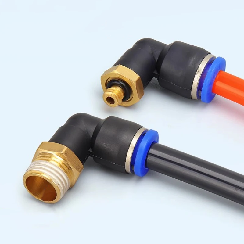 5PCS Pneumatic Air Connector PL 4 6 8 10 12mm Thread 1/8 1/4