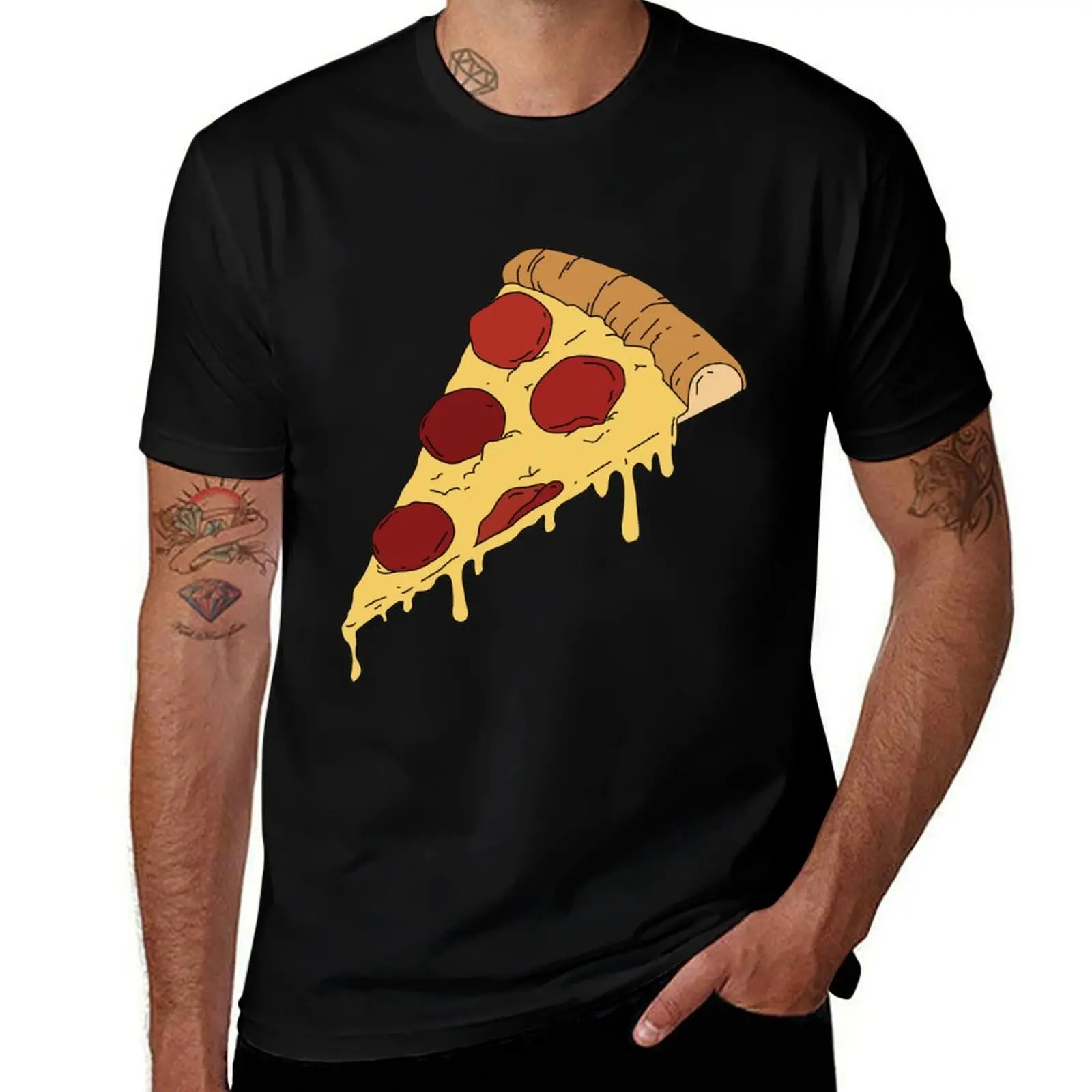 Pizza Slice T-Shirt Casual Daily Wear Short Sleeve Top