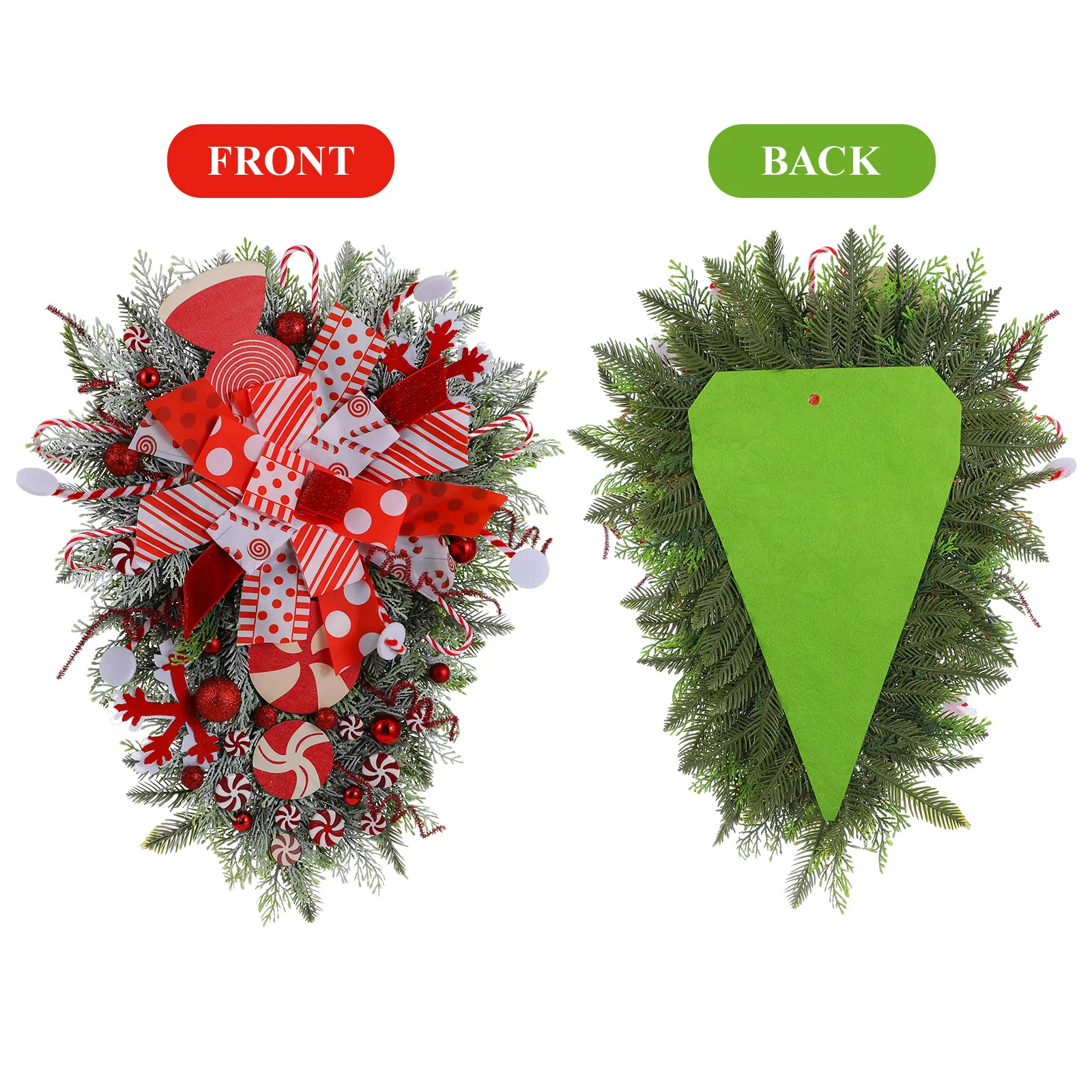 

Christmas Wreath Easy Install Plastic Door Decoration Front Door Wreath Decorative Pendant Xmas Ornament Christmas Party Favors