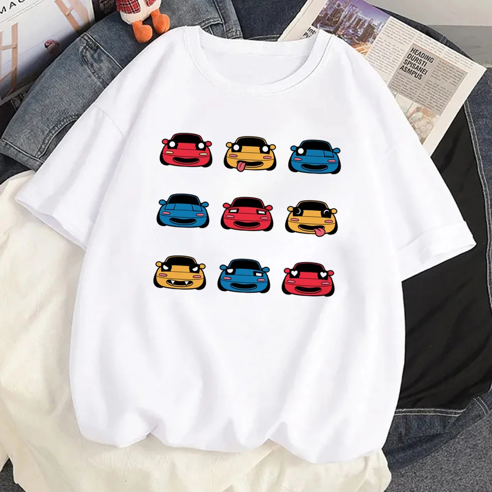 Miata t shirt women funny streetwear tshirt female streetwear 2000s manga clothing