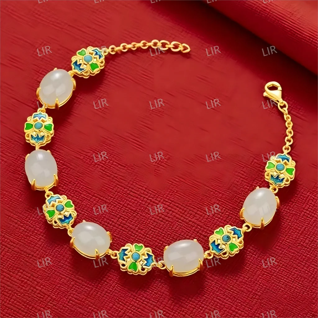 سوار LIR S925 من الفضة الإسترليني الطبيعية من المينا اليشم الهيتي - اختيار المرأة النبيلة |   الراقية الفاخرة |   مجوهرات عصرية أنيقة