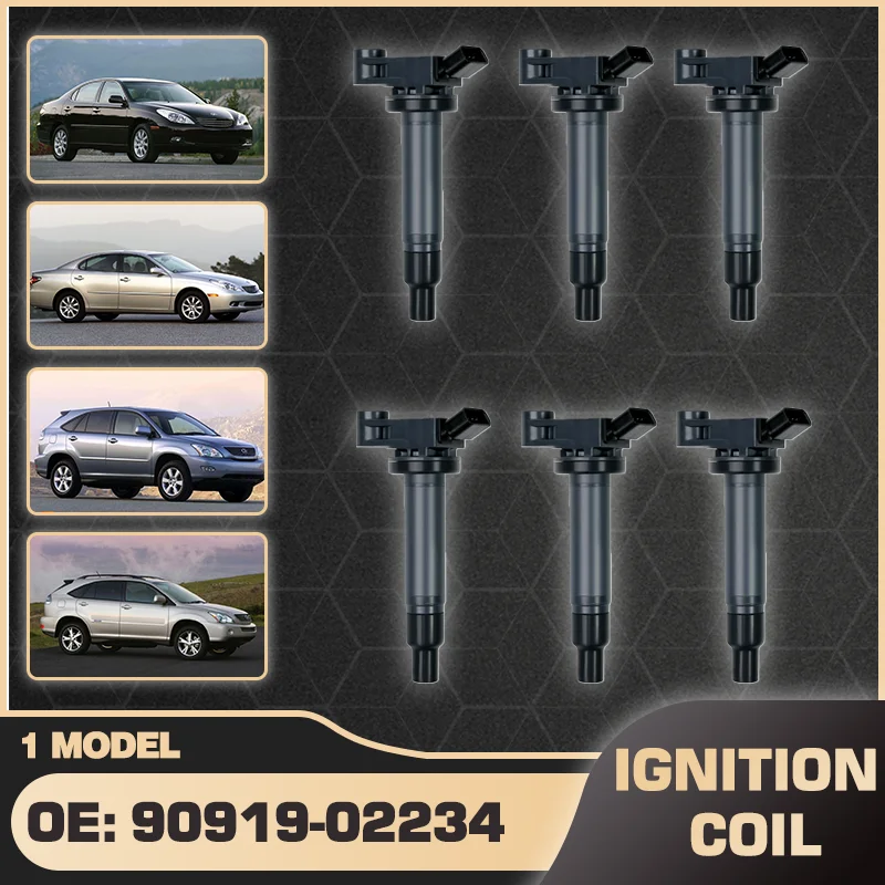 Kit de bobina de encendido de coche para Lexus ES300 Lexus ES330 Lexus RX300 Lexus RX330 Lexus RX400h 90919-02234 90080-19016 piezas automotrices